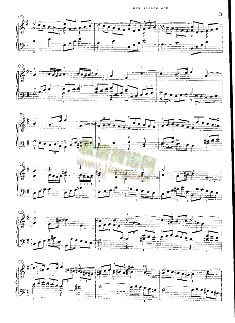 巴赫平均律曲集第二册第10首键盘类钢琴(其他乐谱)6