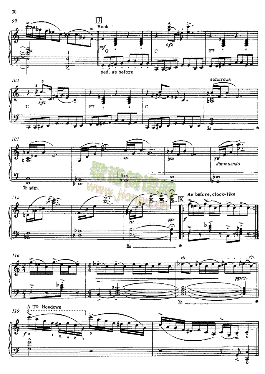 猎狗、泔脚、霍当舞！键盘类钢琴(其他乐谱)6