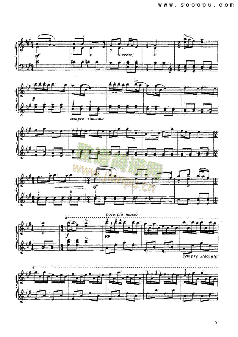 解放区的天键盘类钢琴(其他乐谱)5