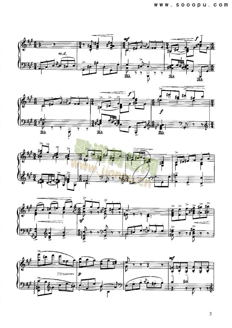 古巴舞键盘类钢琴(其他乐谱)3