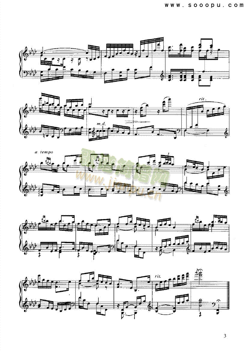 绣金匾键盘类钢琴(其他乐谱)3