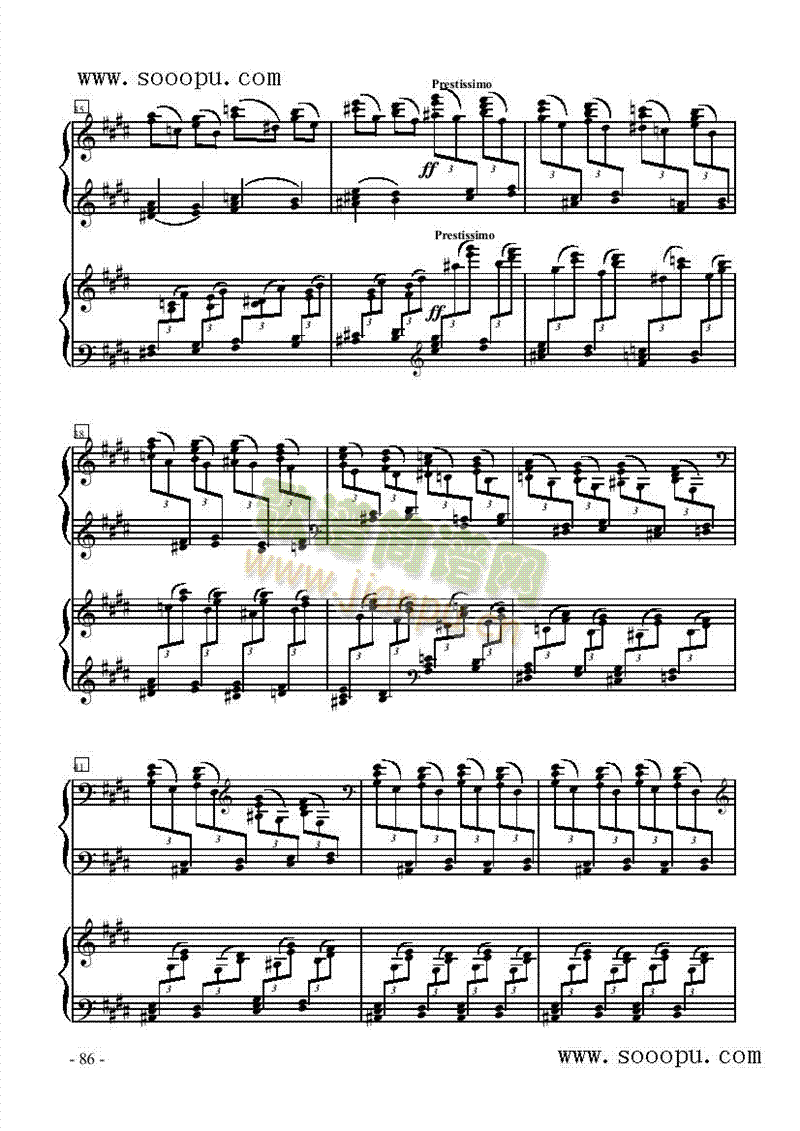 #C小调前奏曲—双钢琴键盘类钢琴(其他乐谱)5