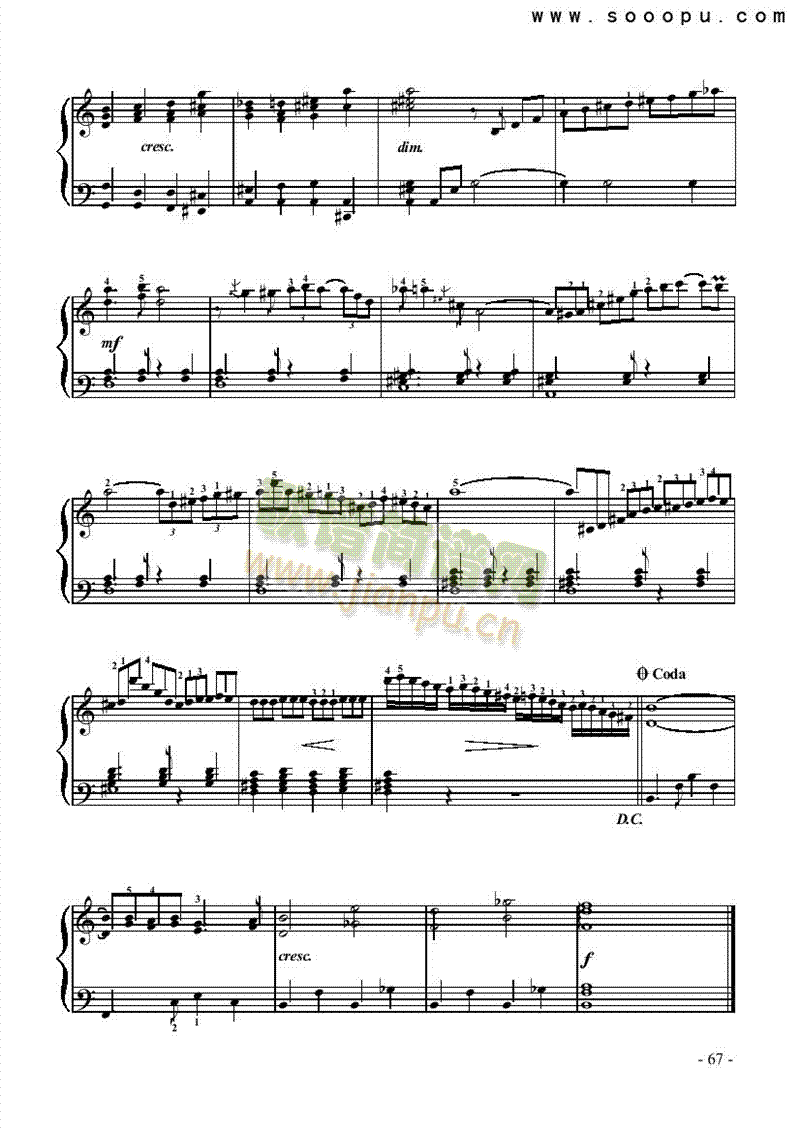 暮情键盘类钢琴(其他乐谱)3