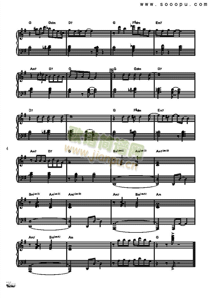 你所需要的只是爱—简易爵士键盘类钢琴(其他乐谱)3