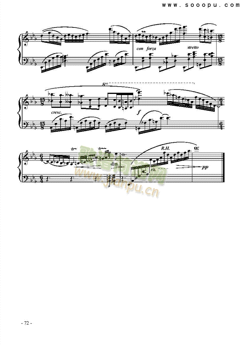 肖邦小夜曲键盘类钢琴(其他乐谱)3