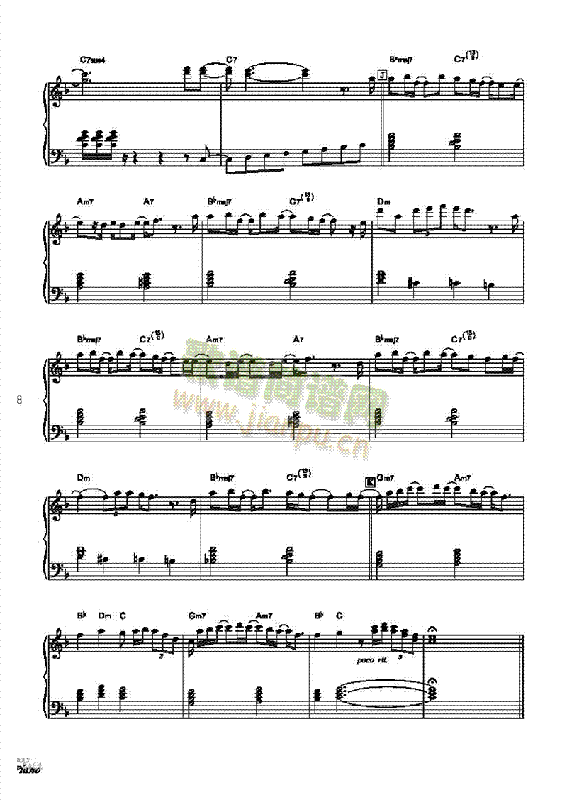 冬季恋歌键盘类钢琴(其他乐谱)5