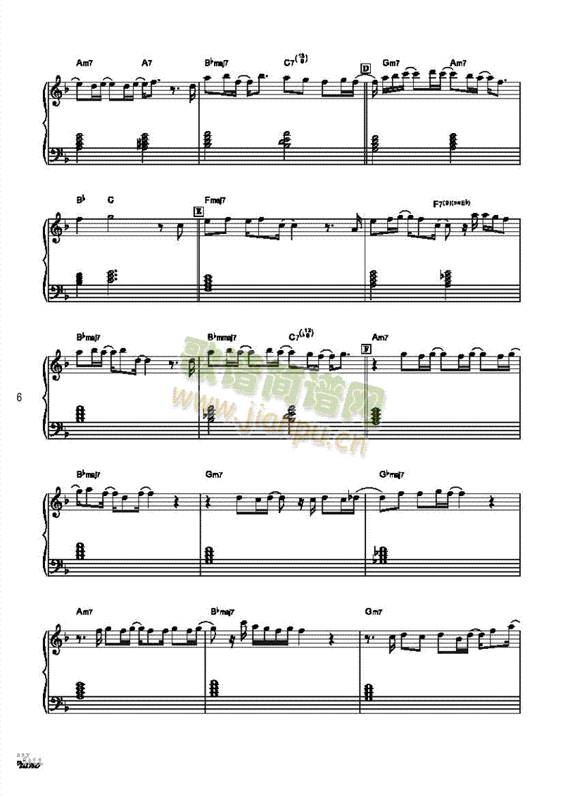 冬季恋歌键盘类钢琴(其他乐谱)3