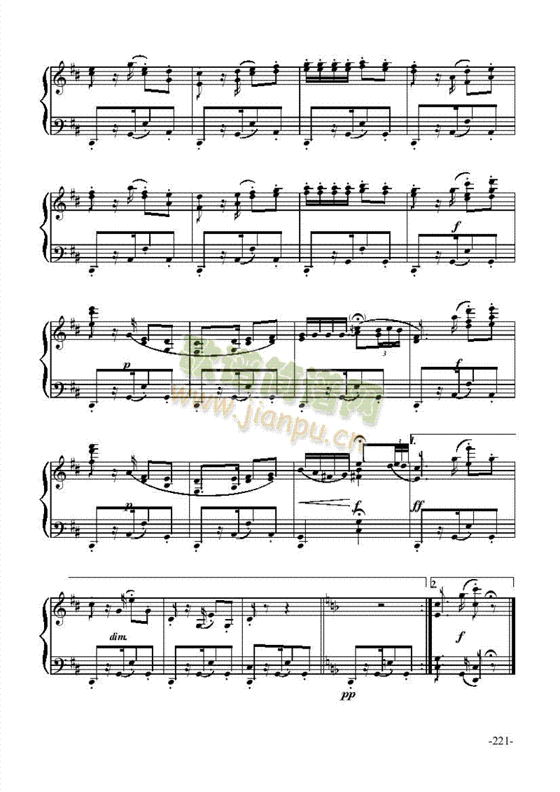 哈巴涅拉舞曲—歌剧键盘类钢琴(其他乐谱)3