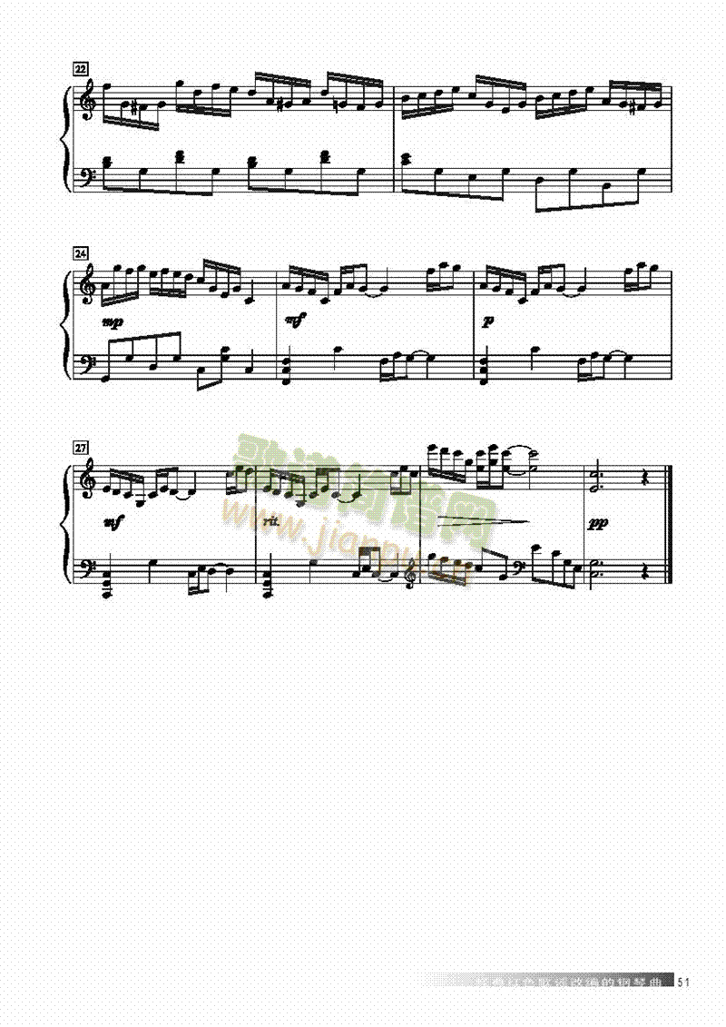 难忘今宵键盘类钢琴(其他乐谱)3