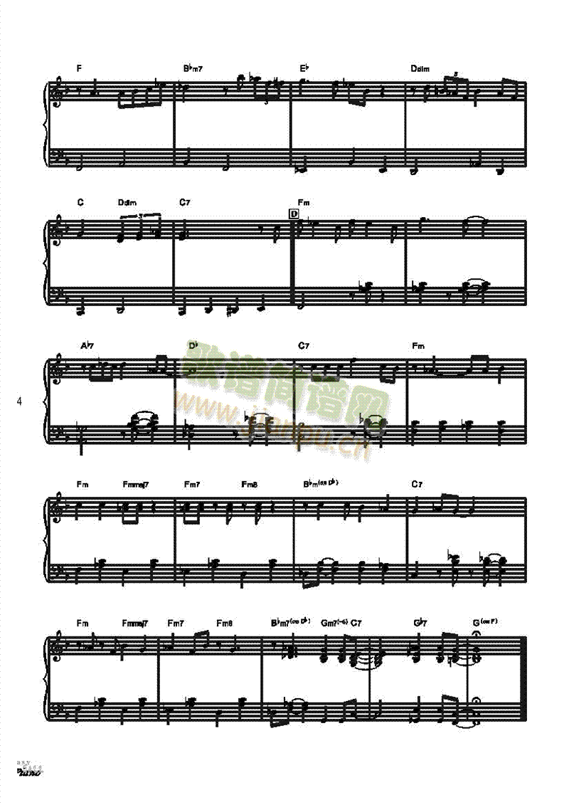 米歇尔—简易爵士键盘类钢琴(其他乐谱)3