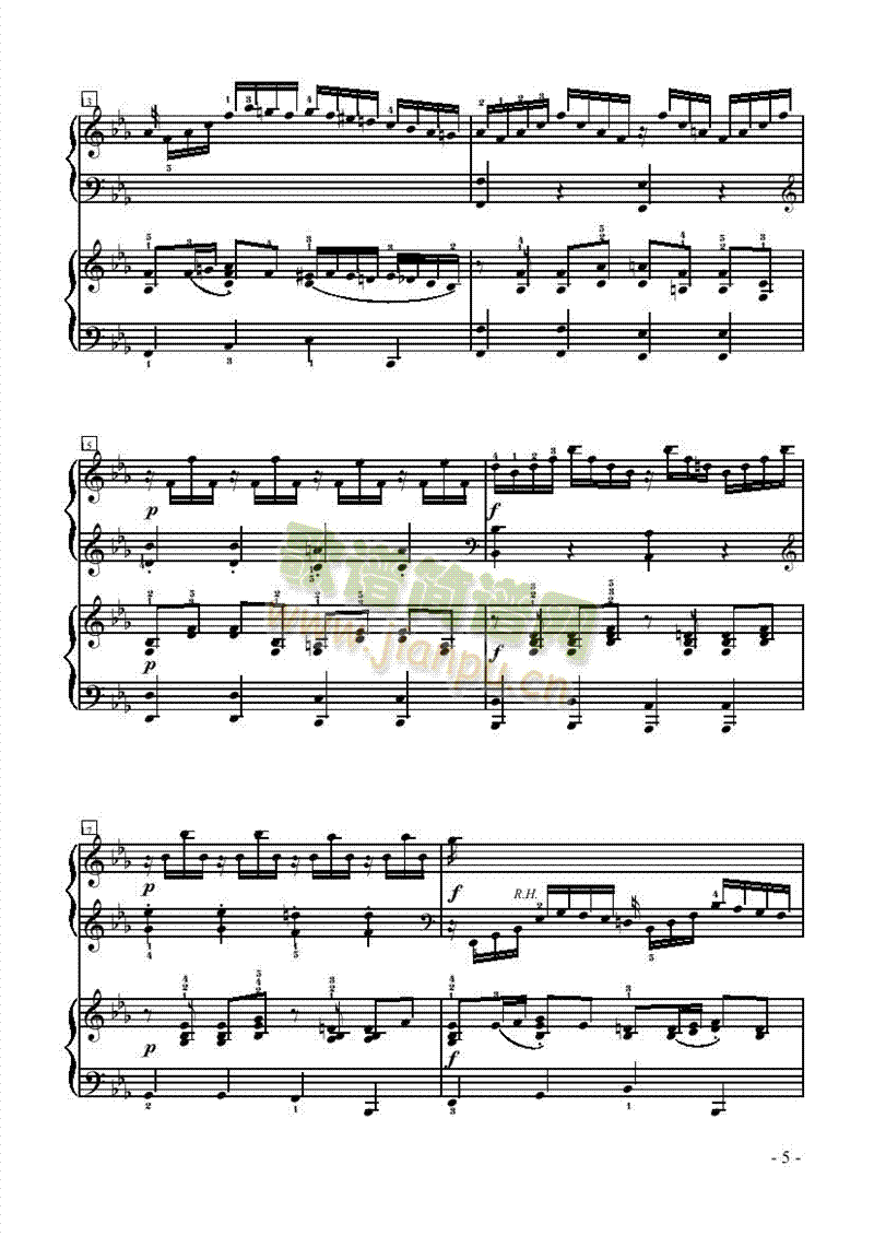 视唱曲—双钢琴键盘类钢琴(其他乐谱)3