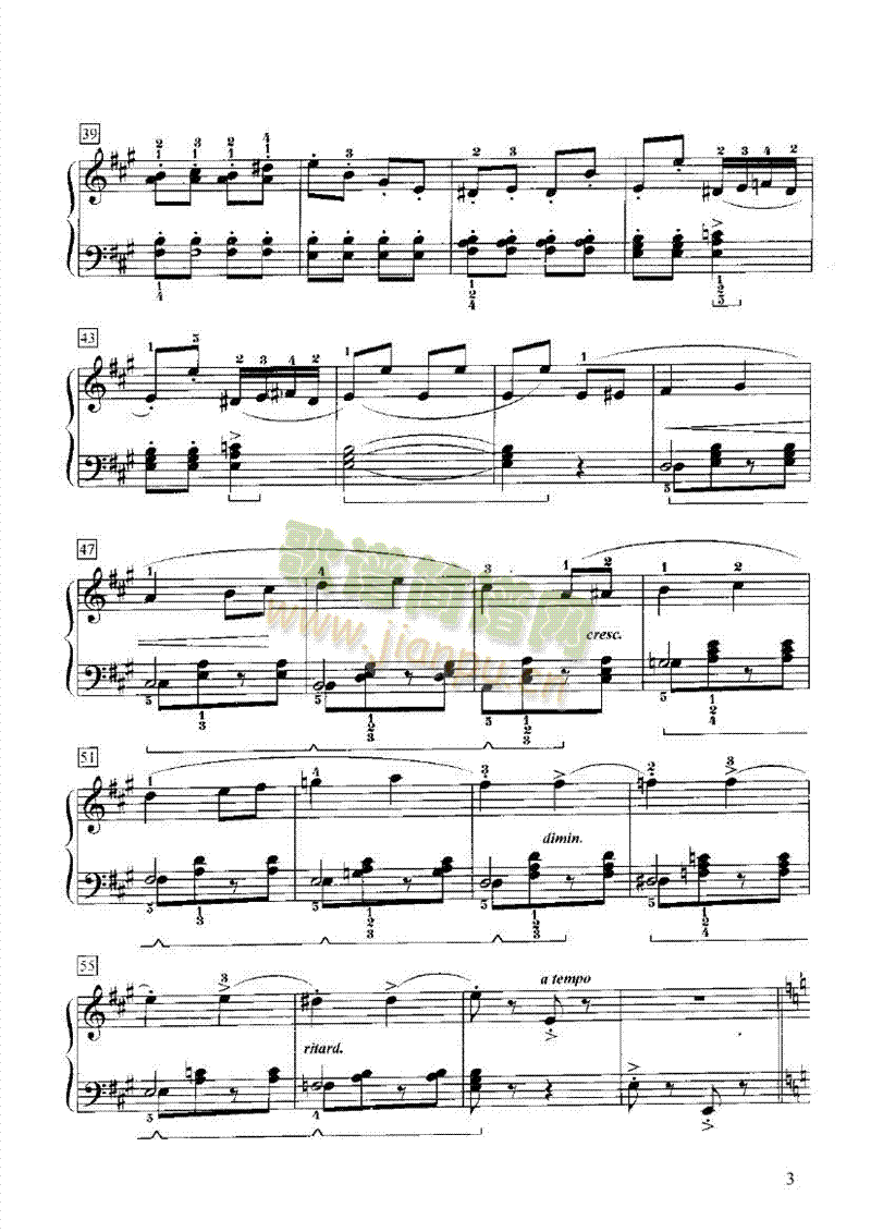 飞舞的树叶键盘类钢琴(其他乐谱)3