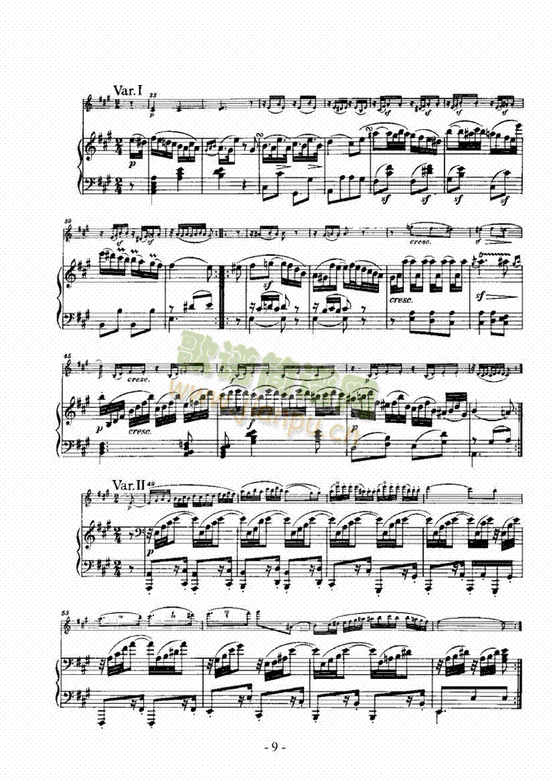 奏鸣曲D大调歌曲类钢琴伴奏谱(其他乐谱)9