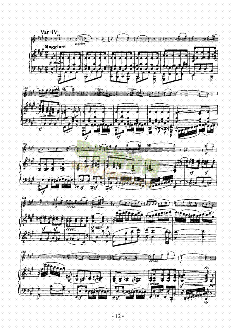 奏鸣曲D大调歌曲类钢琴伴奏谱(其他乐谱)12