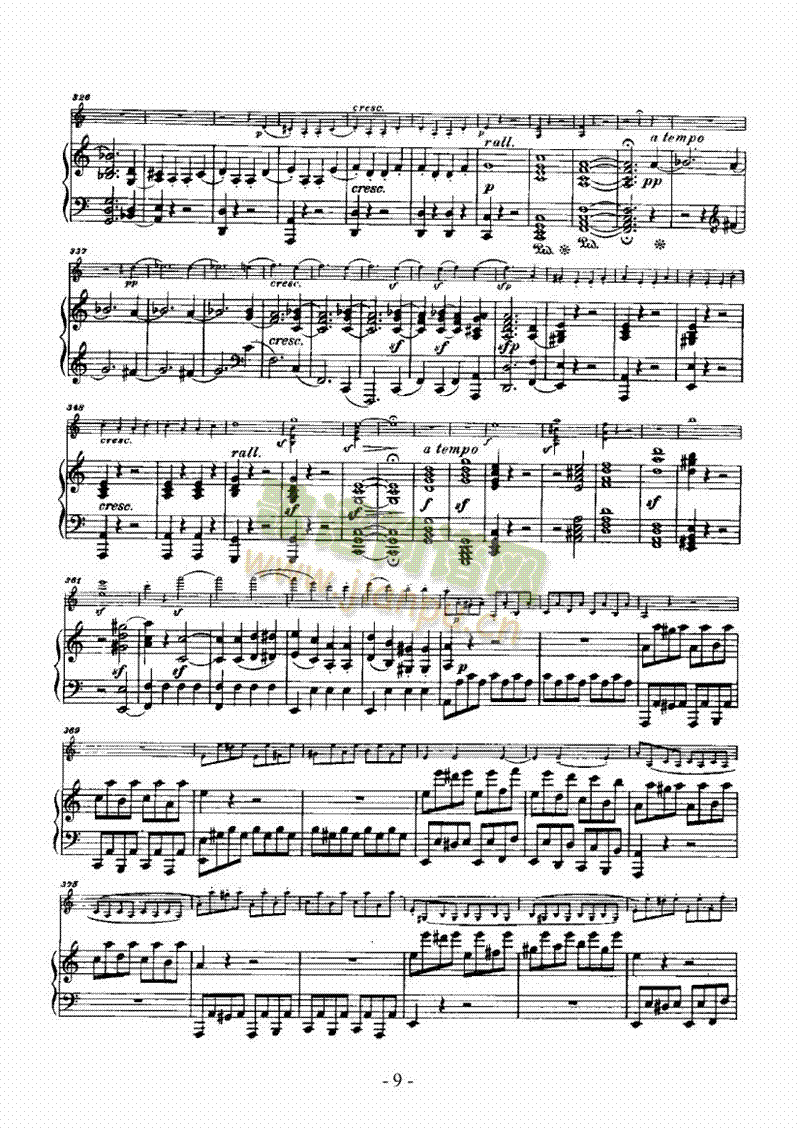 奏鸣曲A大调歌曲类钢琴伴奏谱(其他乐谱)9