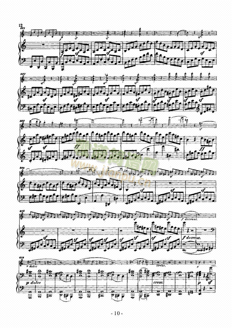 奏鸣曲A大调歌曲类钢琴伴奏谱(其他乐谱)10