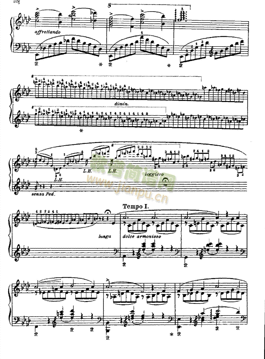 爱之梦第三首键盘类钢琴(其他乐谱)5