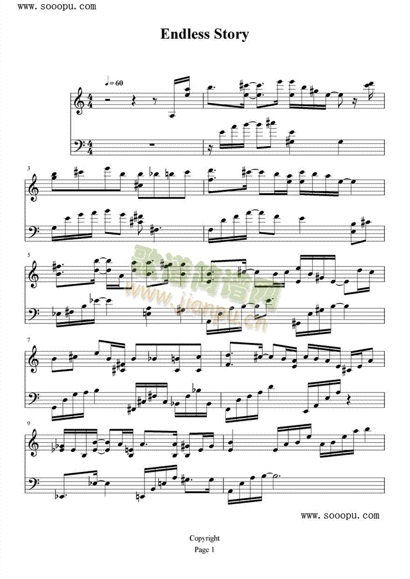 EndlessStory(钢琴谱)1