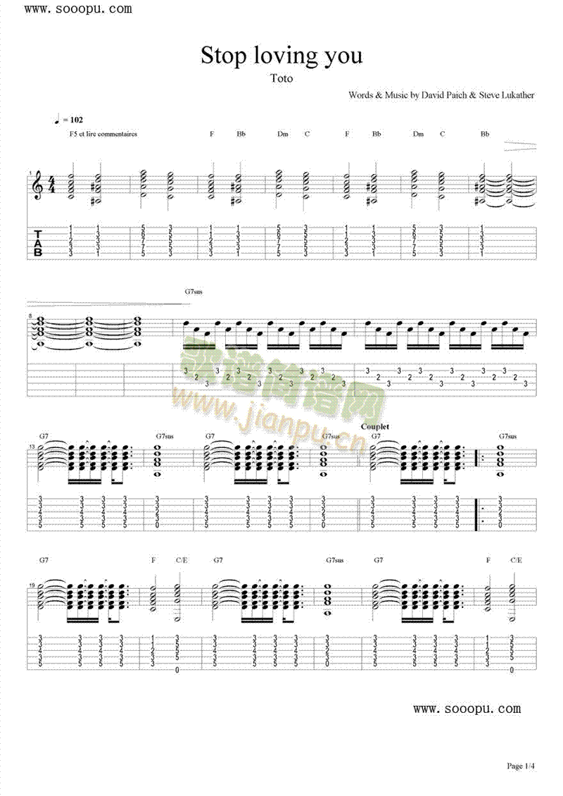 Stoplovingyou(钢琴谱)1