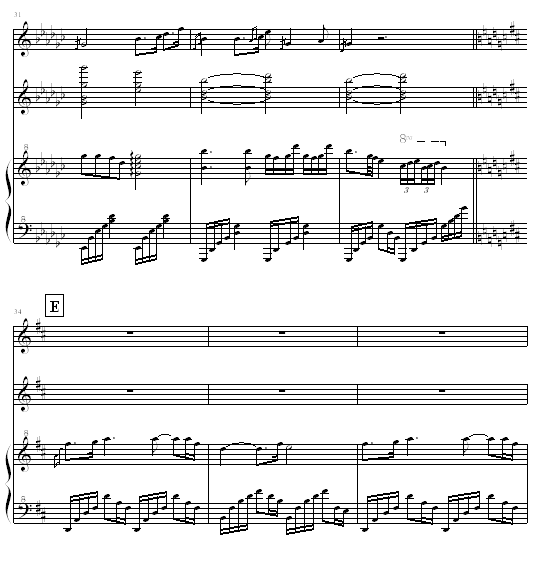 明亮的双眸(钢琴谱)6