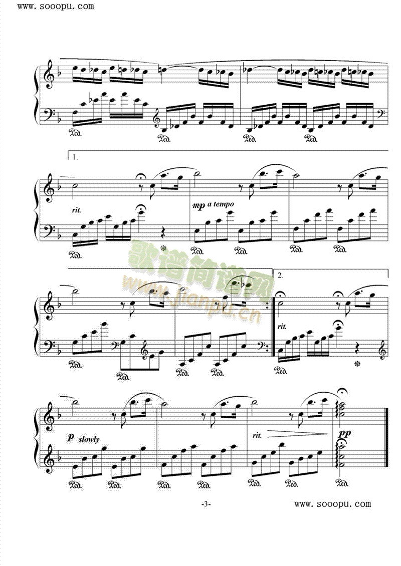 爱情退色时(钢琴谱)3