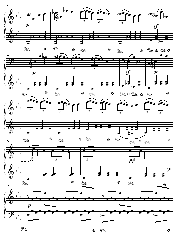 悲怆奏鸣曲第一乐章(钢琴谱)5