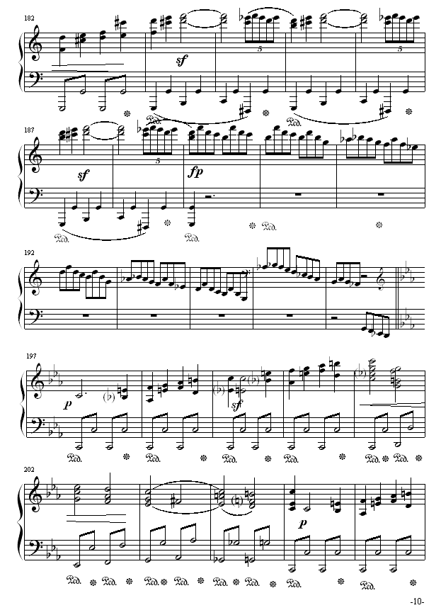悲怆奏鸣曲第一乐章(钢琴谱)10