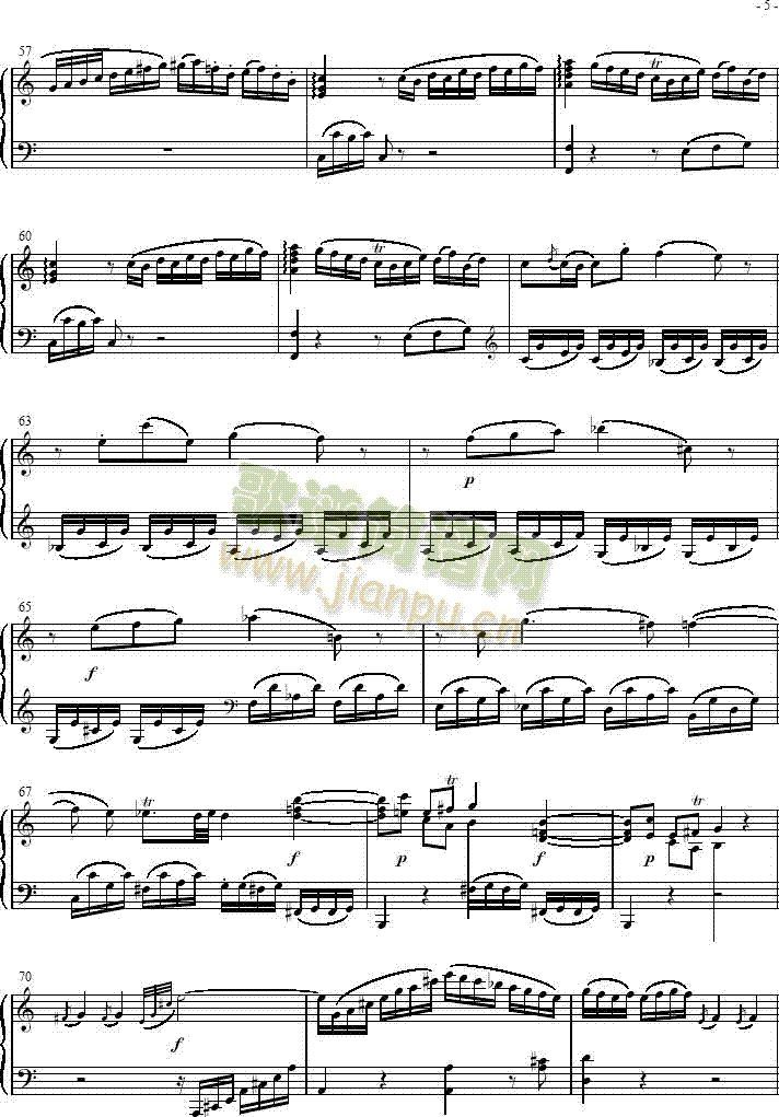 奏鸣曲SonatasK279Mvt.1(钢琴谱)5