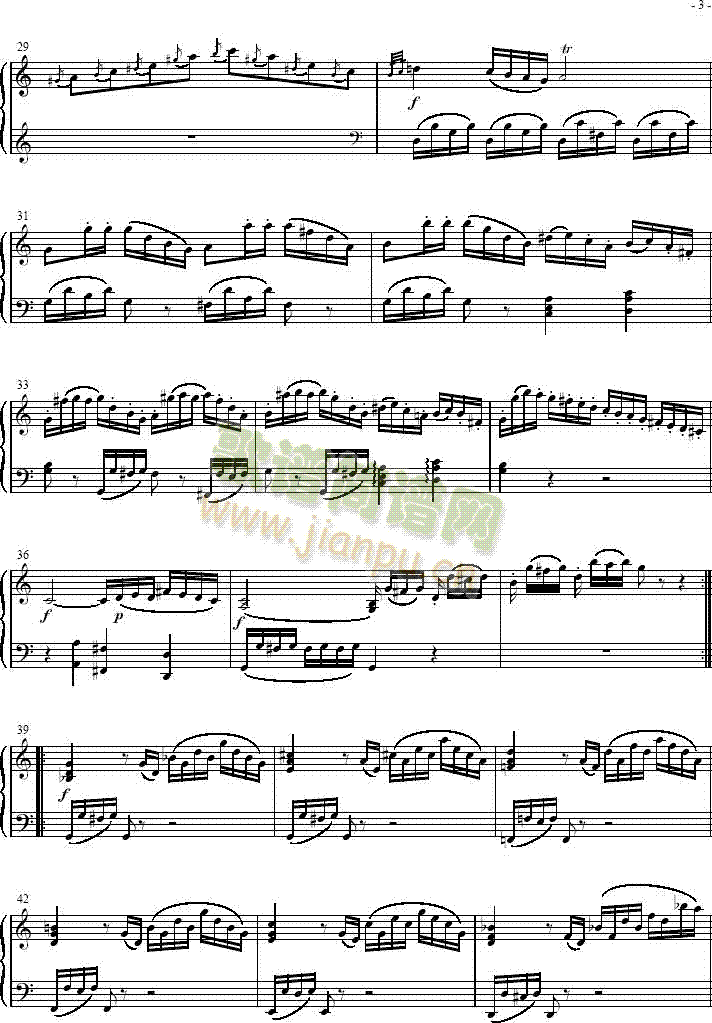 奏鸣曲SonatasK279Mvt.1(钢琴谱)3