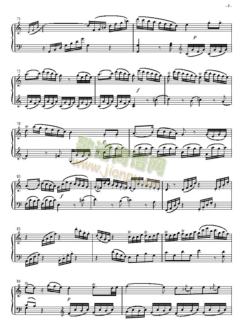 奏鸣曲SonatasK279Mvt.1(钢琴谱)6