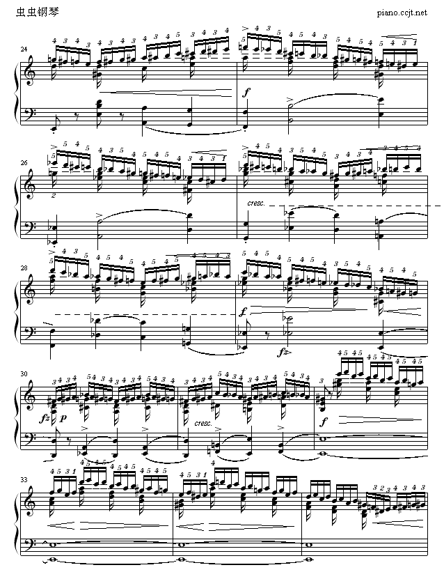 练习曲OP10No2(钢琴谱)3