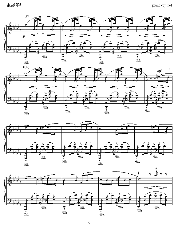 修道院钟声-滴漏(钢琴谱)6