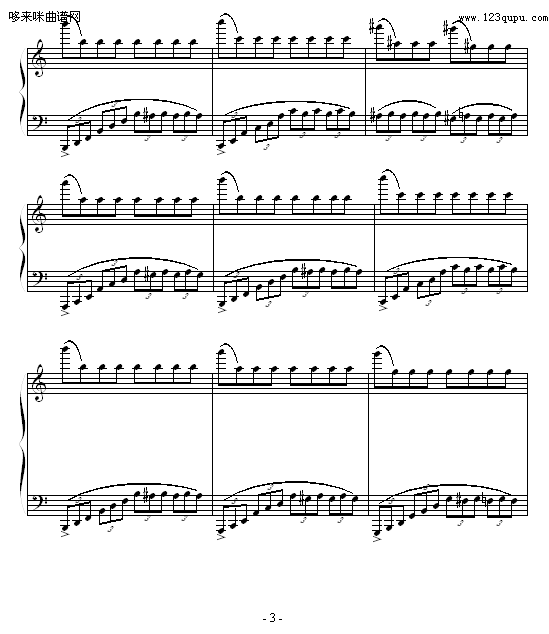 a小调练习曲-曹博来(钢琴谱)3