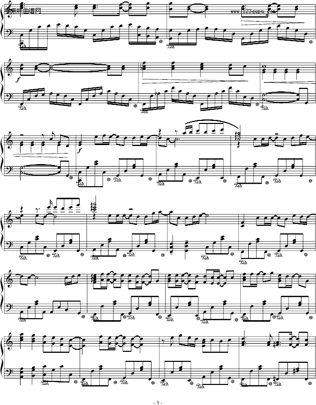 盛開在遺忘之後-名侦探柯南(钢琴谱)3