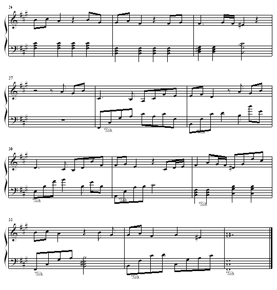 巴黎在下雨(钢琴谱)3