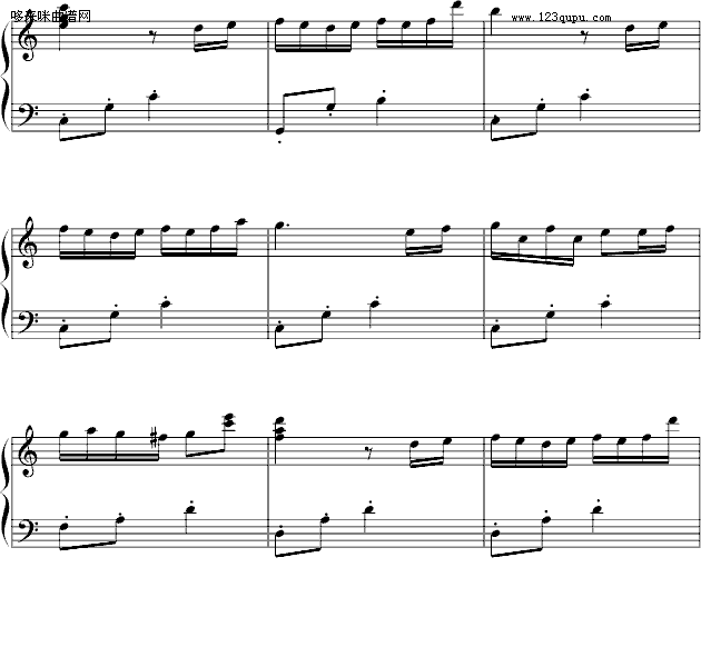 可爱的蓝精灵-动漫影视(钢琴谱)3