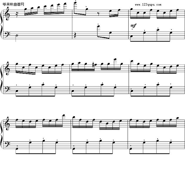可爱的蓝精灵-动漫影视(钢琴谱)5