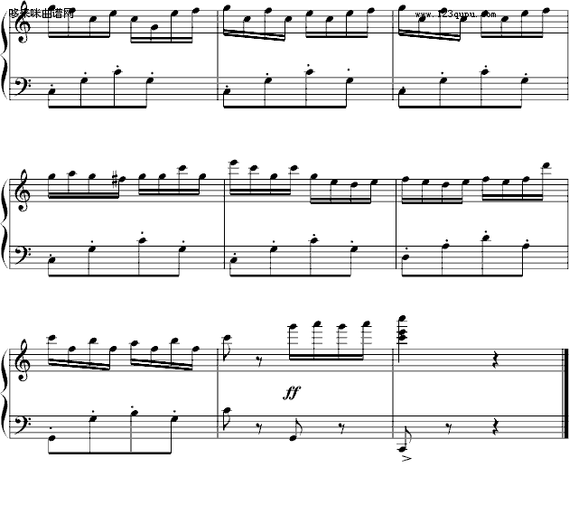 可爱的蓝精灵-动漫影视(钢琴谱)6