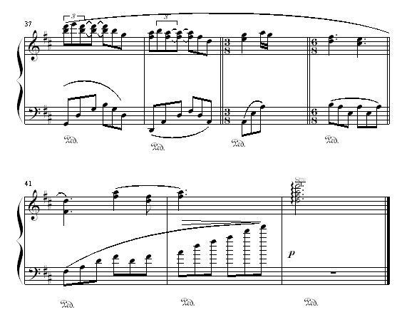 布拉姆丝的摇篮曲(钢琴谱)3
