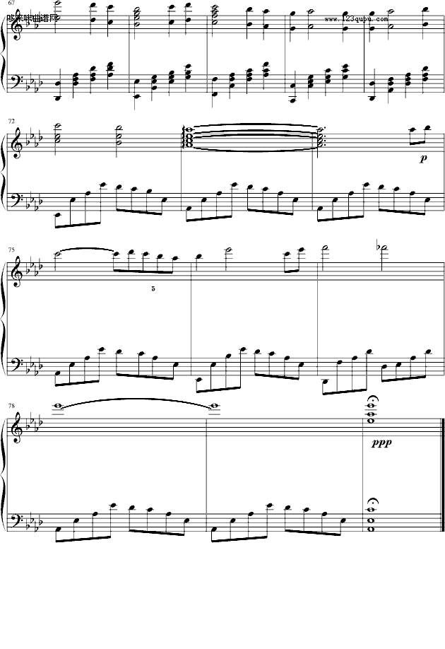 我心永恒-myheartwillgoon-动漫影视(钢琴谱)5