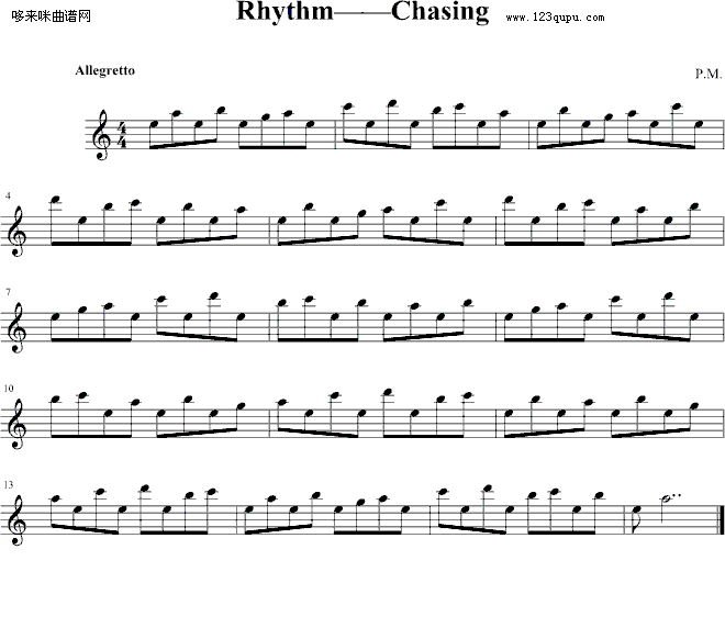 Rhythm2追逐-P.M.(钢琴谱)1