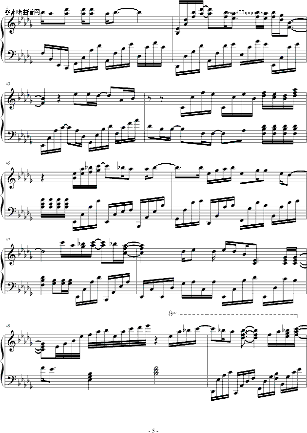 秋祭-影子·灵魂(钢琴谱)5