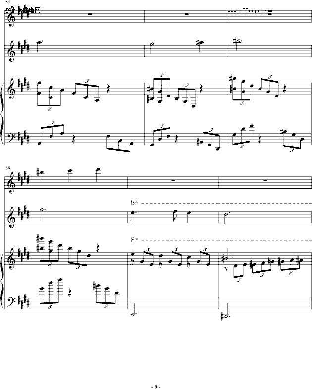 夜之伤-乐侠(钢琴谱)9