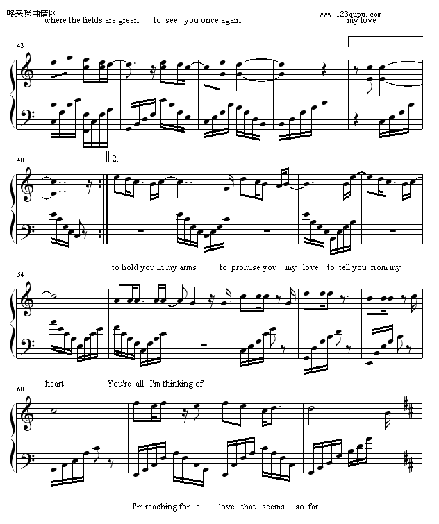 MyLove-westlife-西城男孩(钢琴谱)3