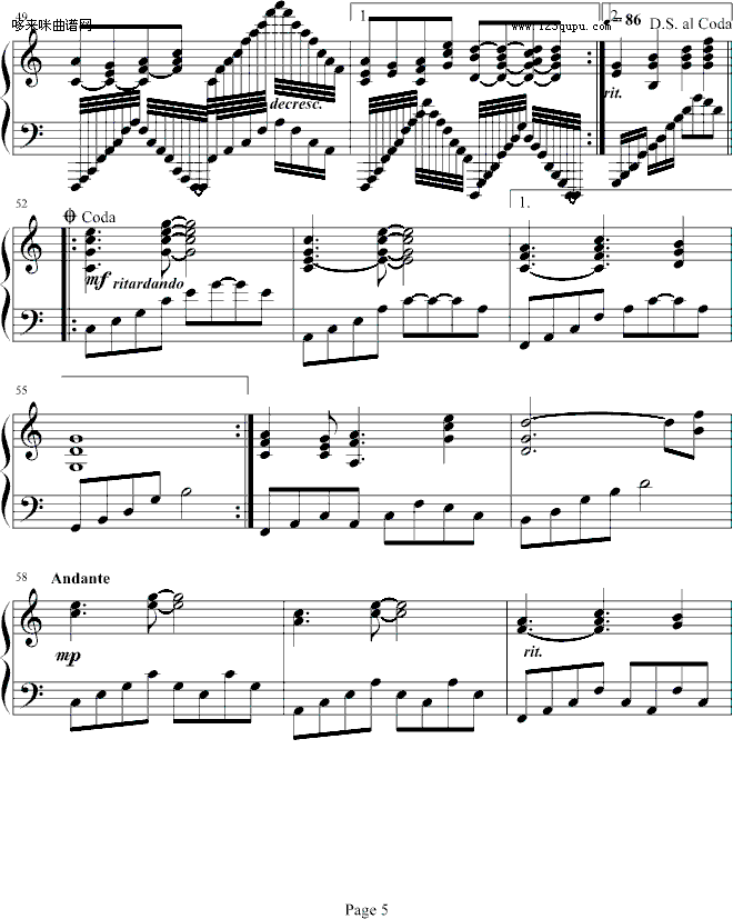 回忆Thinking起Back从前-SilverRay(钢琴谱)5