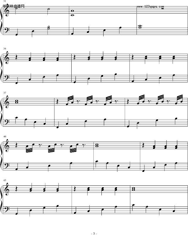 自创钢琴版-动漫影视(钢琴谱)3