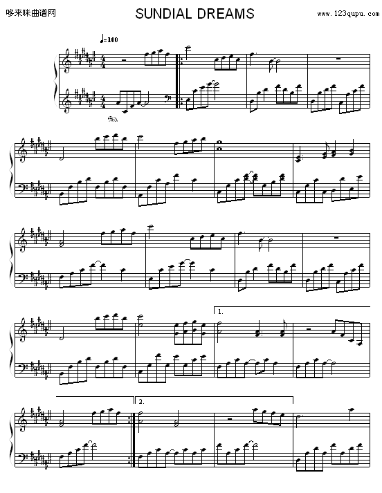 SundialDreams-KevinKern(钢琴谱)1