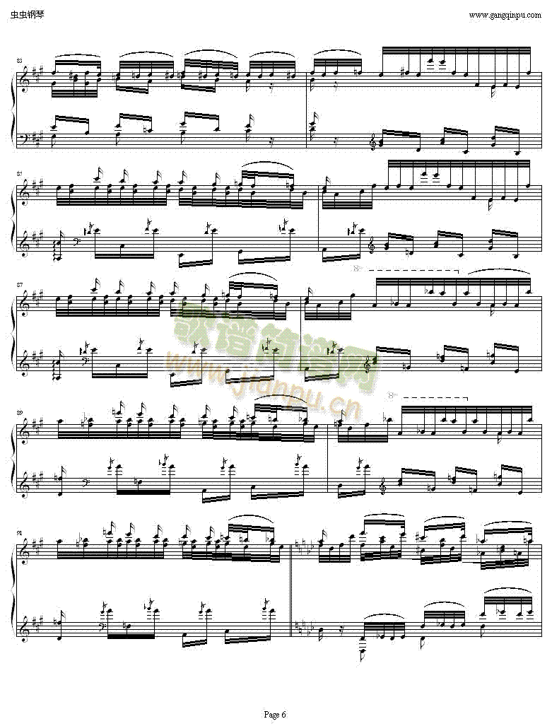 超凡练习曲鬼火(钢琴谱)6