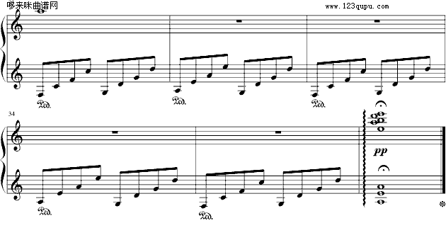 蝶儿飞飞-卡其小可(钢琴谱)3