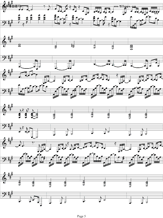 HealtheWorld-四手联弹-MichealJackson(钢琴谱)5